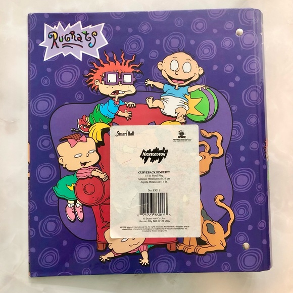 Vintage 1998 Rugrats 3 Ring Binder Tommy Chucky Nickelodeon School Supplies - Picture 2 of 8